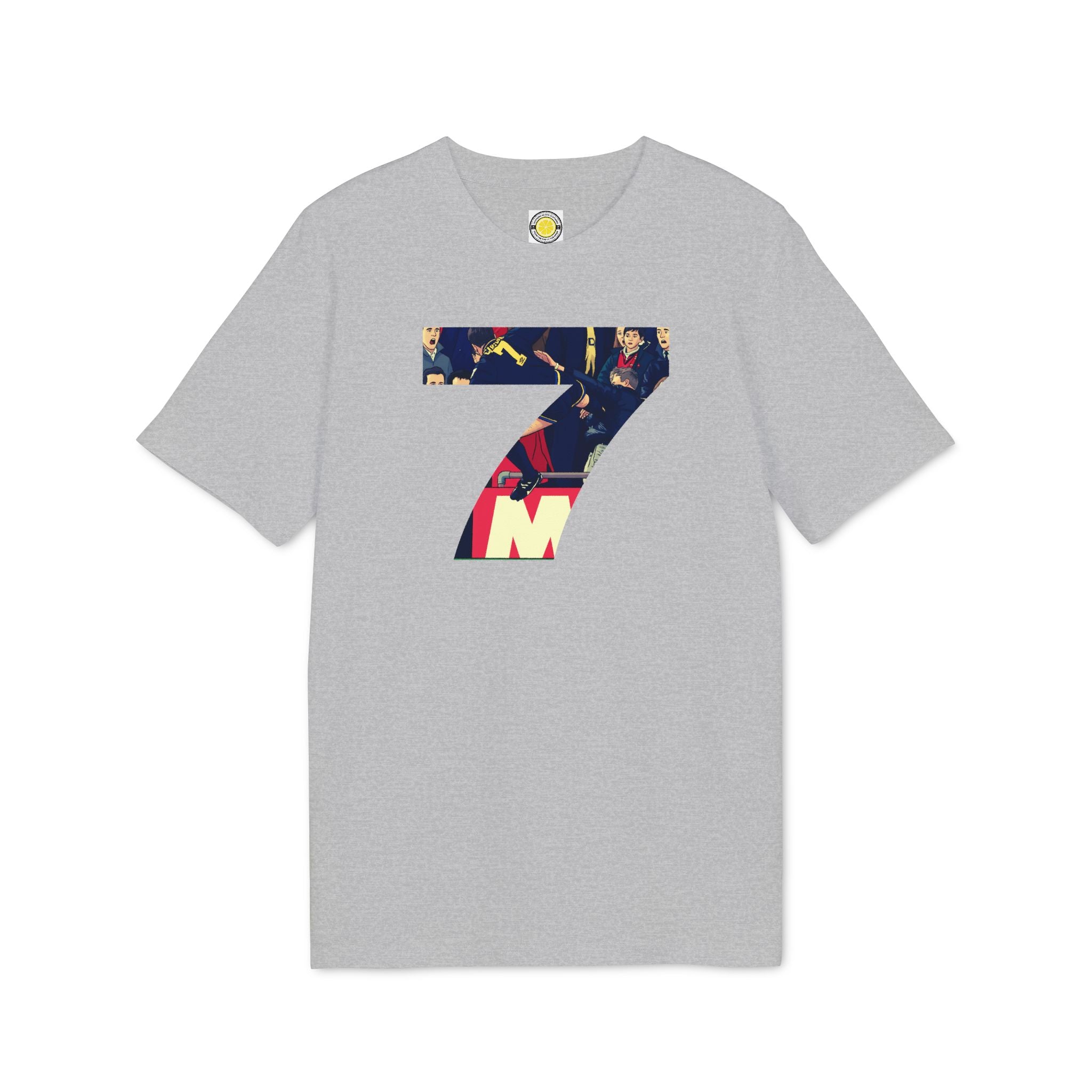 Eric 7 T-shirt (White, Red, Grey)