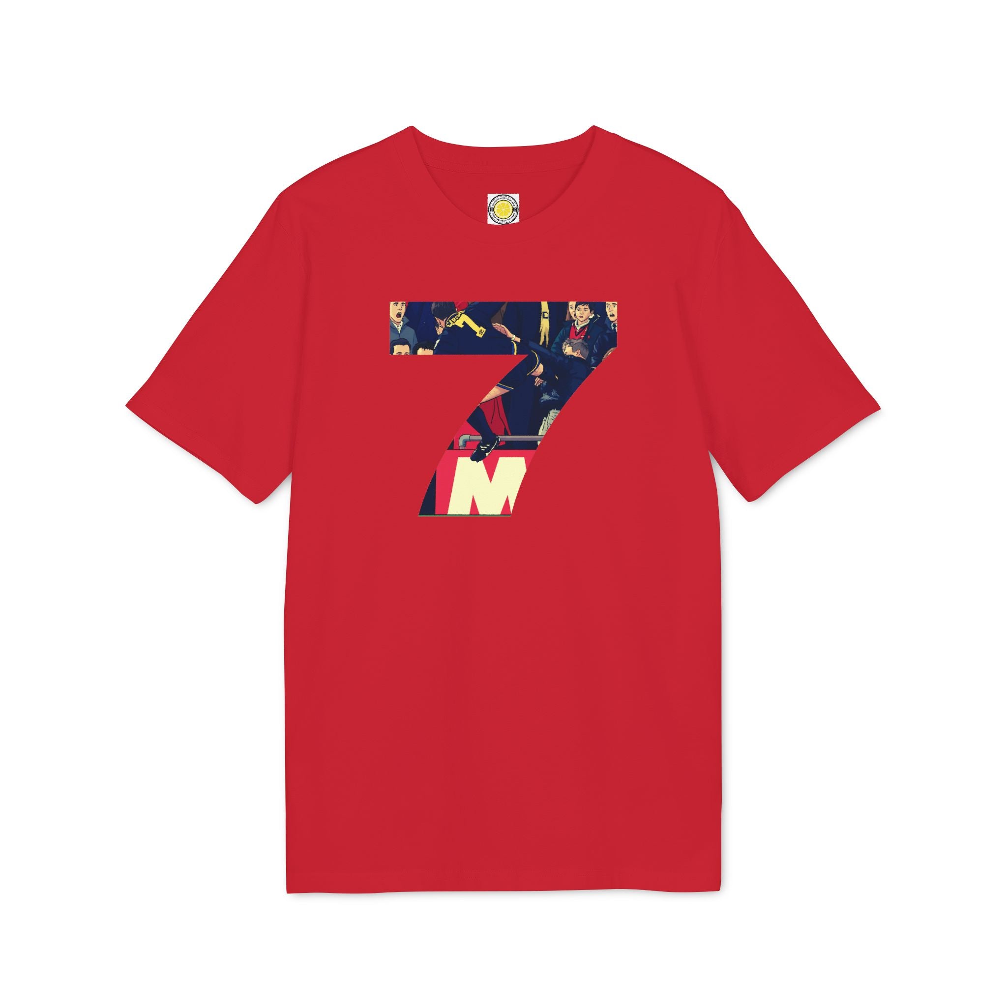 Eric 7 T-shirt (White, Red, Grey)