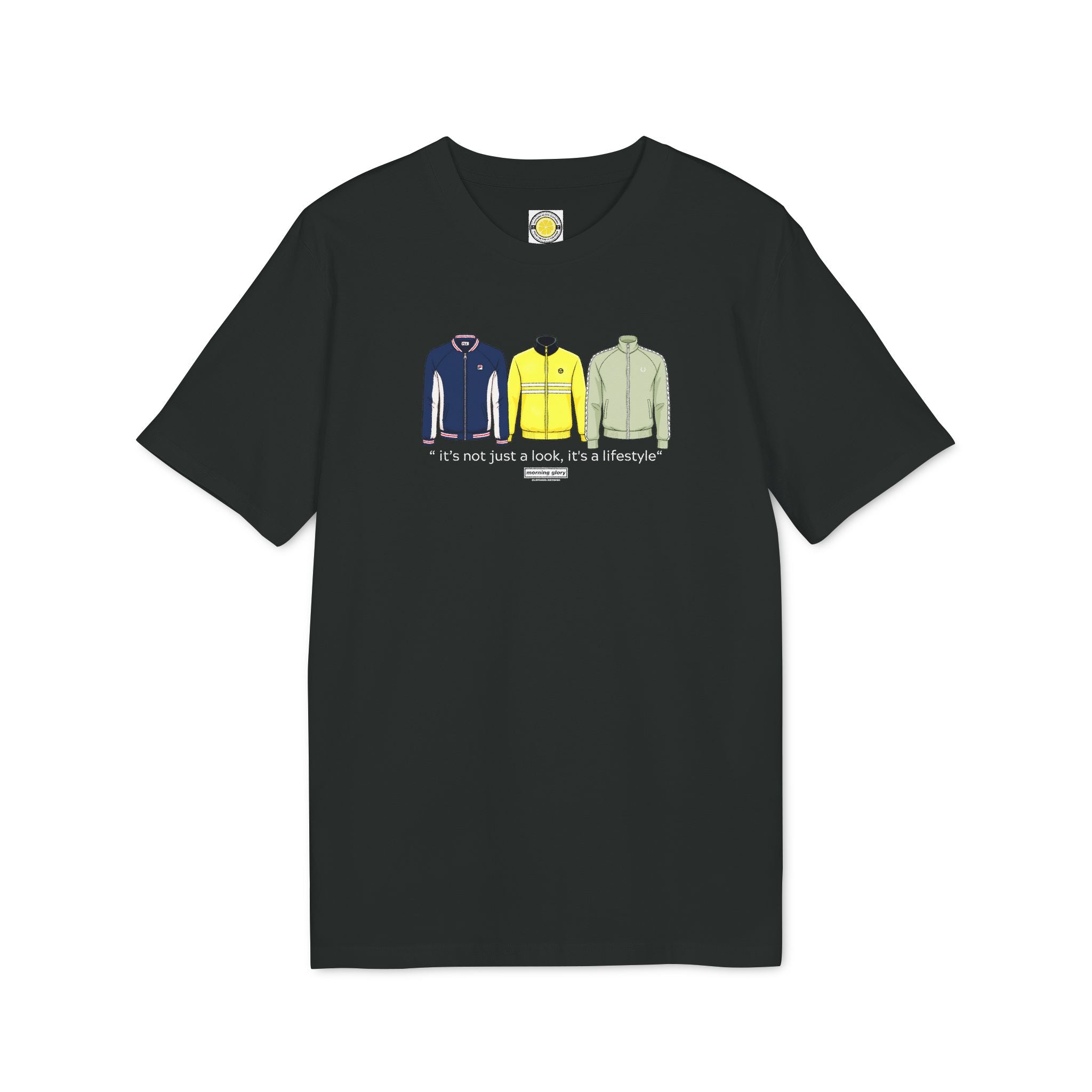 Retro Track Top T-shirt (Black, Navy, Green, Red)