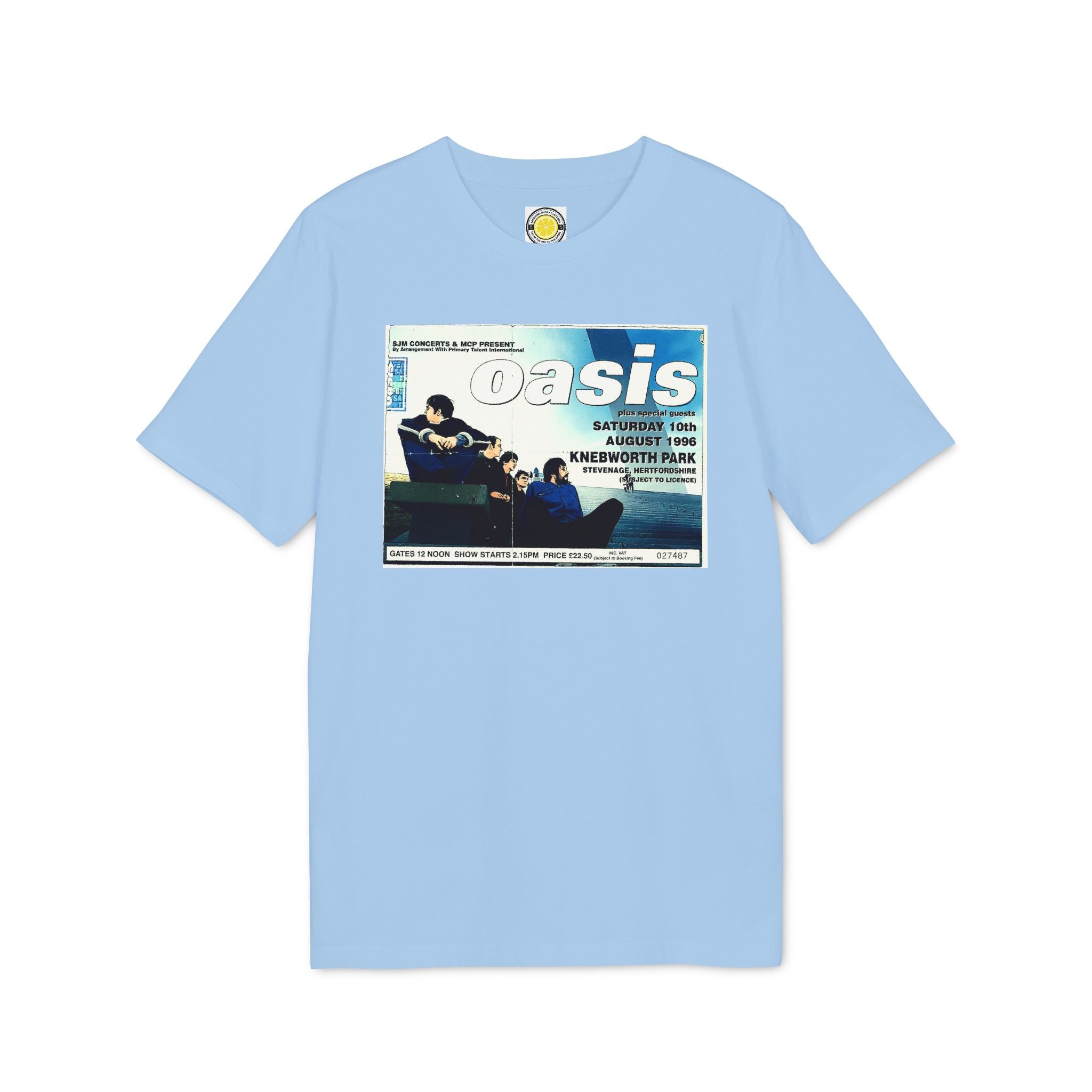 Knebworth 96 Ticket T-shirt (Navy, Light Blue, White, Black, Grey)