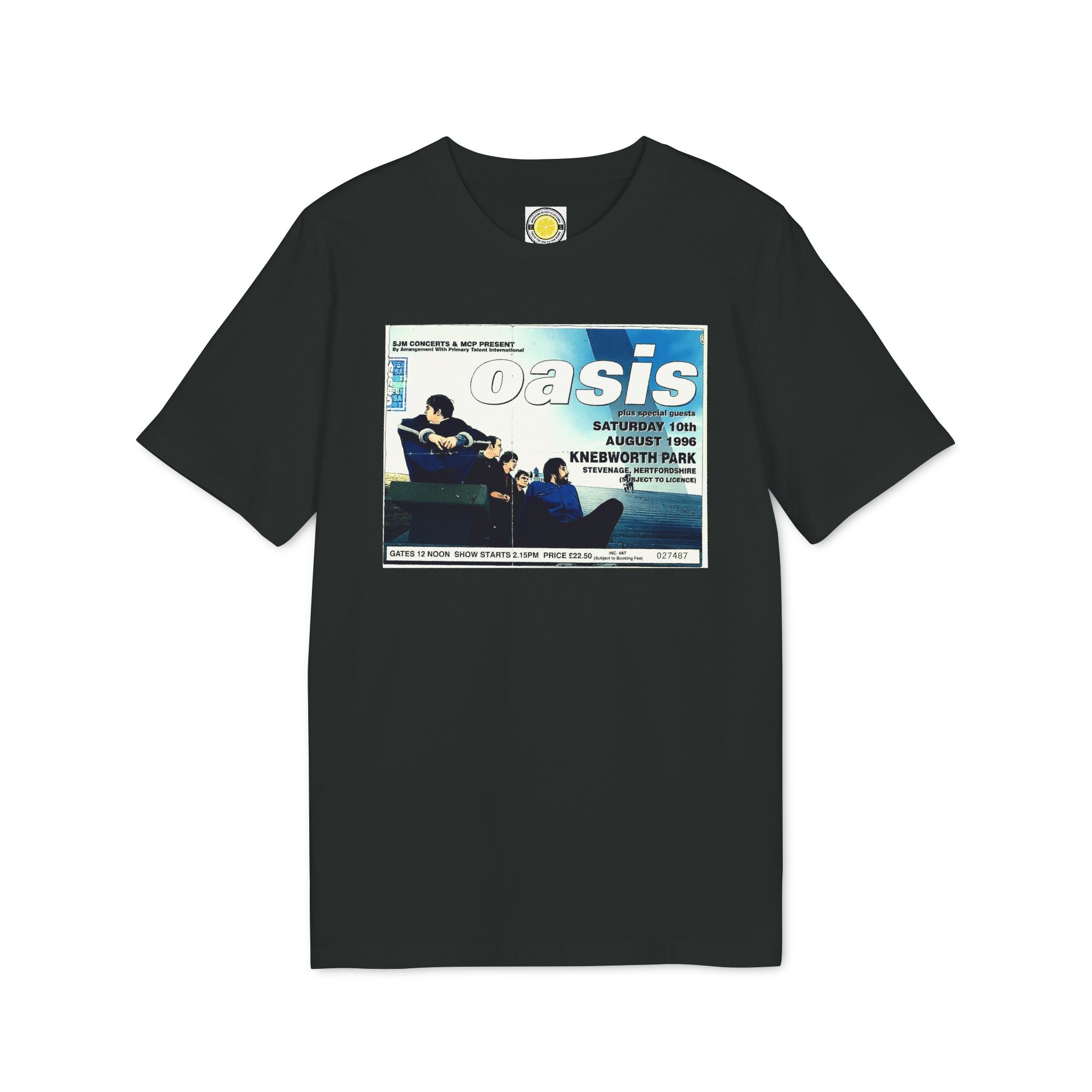 Knebworth 96 Ticket T-shirt (Navy, Light Blue, White, Black, Grey)