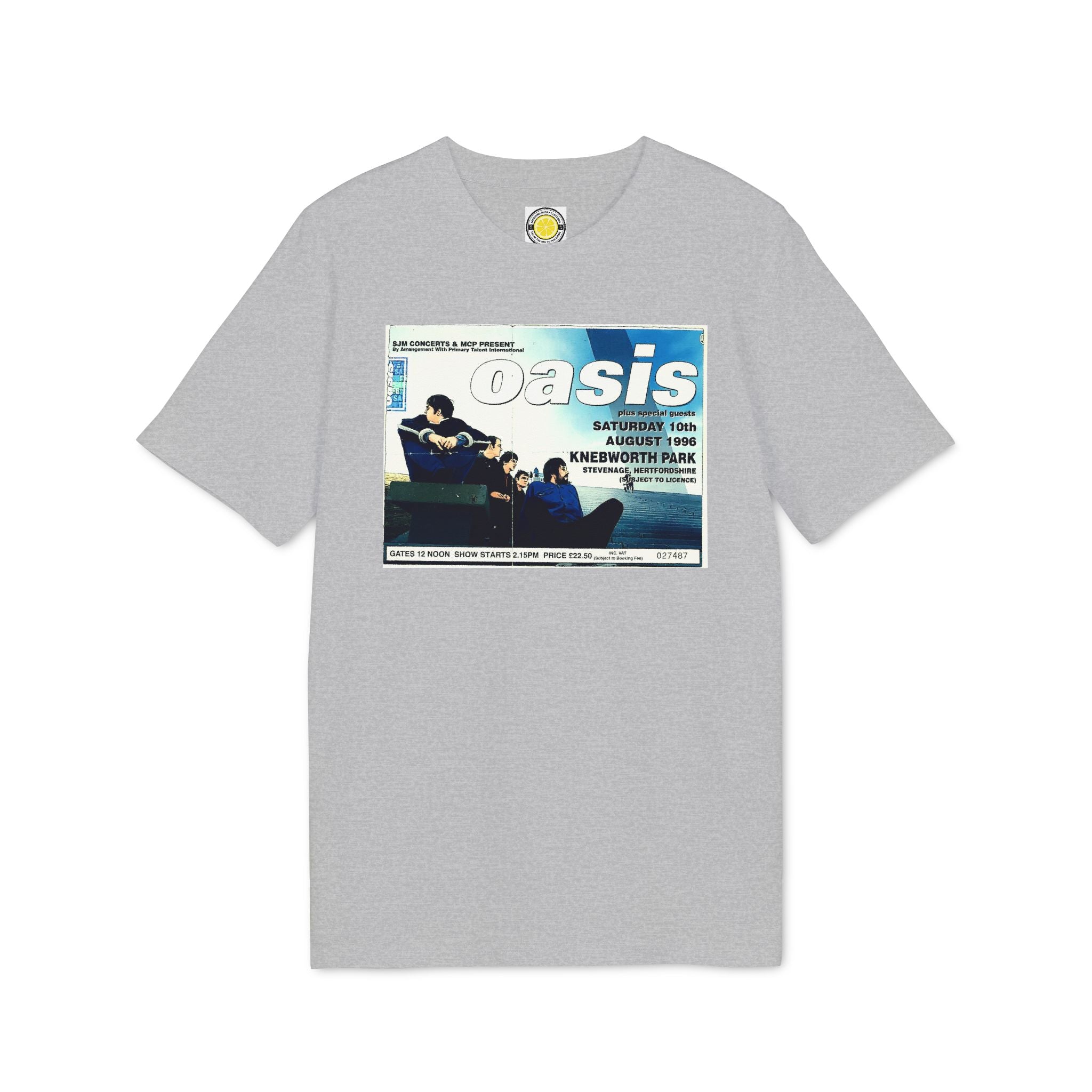 Knebworth 96 Ticket T-shirt (Navy, Light Blue, White, Black, Grey)