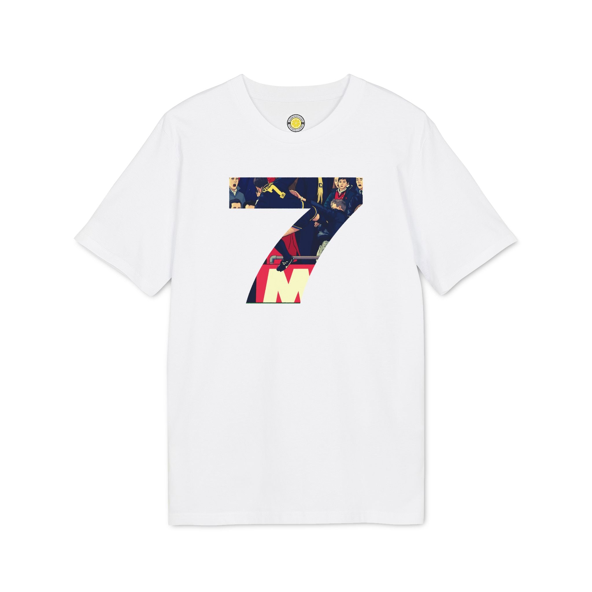 Eric 7 T-shirt (White, Red, Grey)