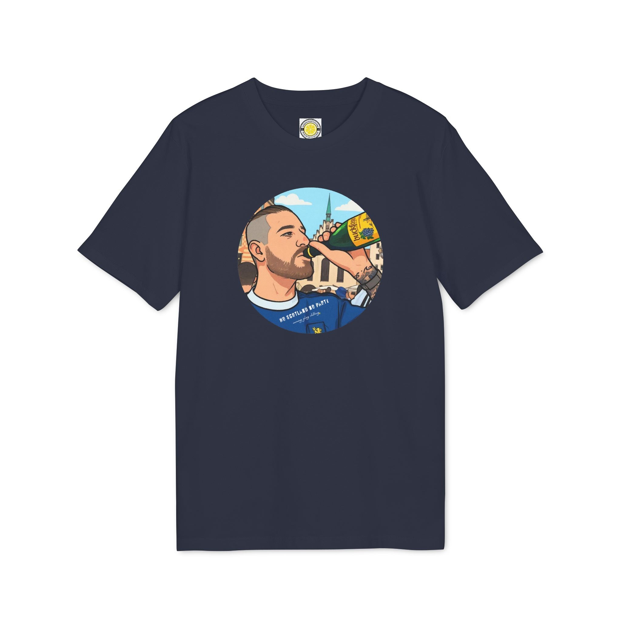 No Scotland No Party T-shirt (Navy, White, Grey)