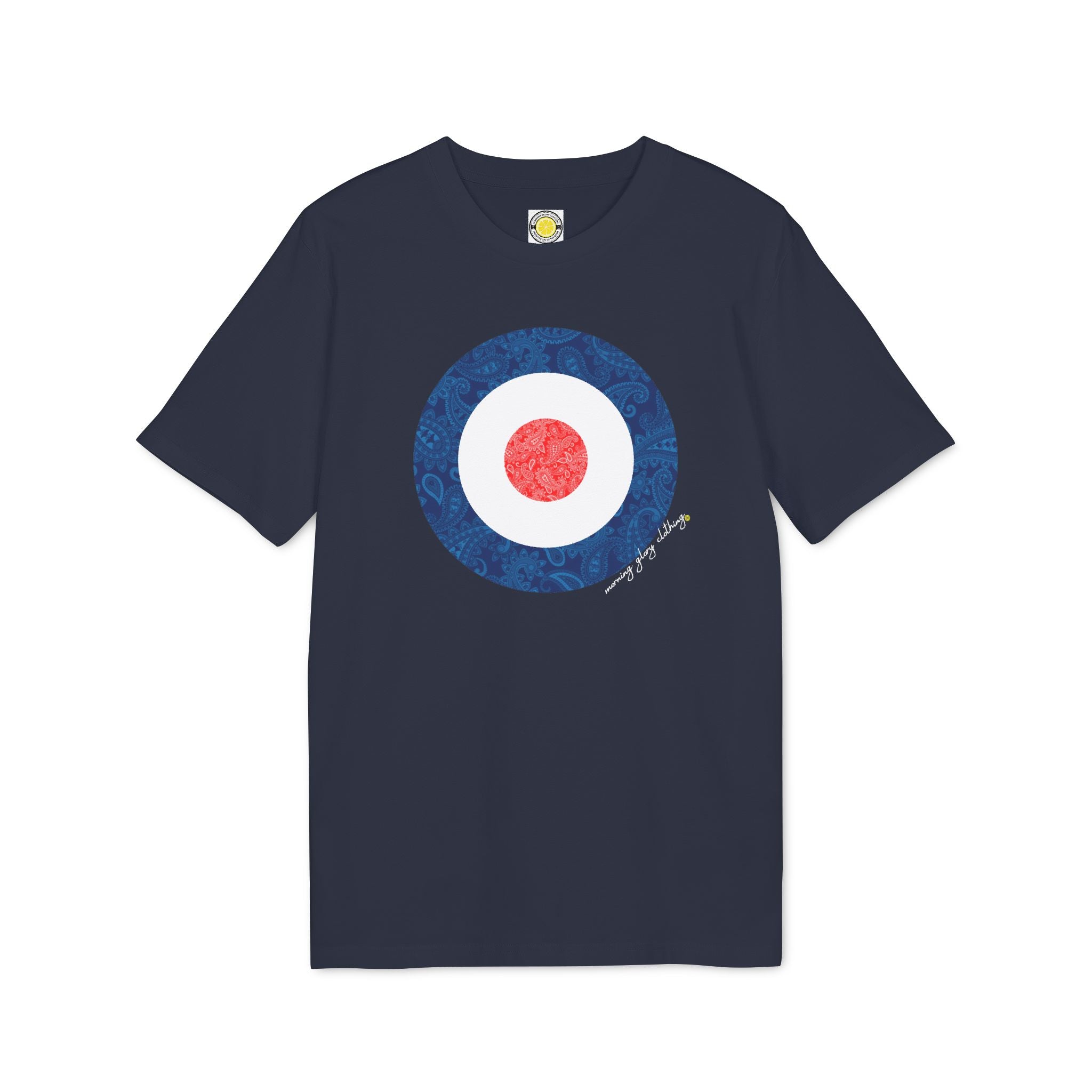 Paisley Patterned Mod T-Shirt (White, Red, Light Blue, Grey, Navy)