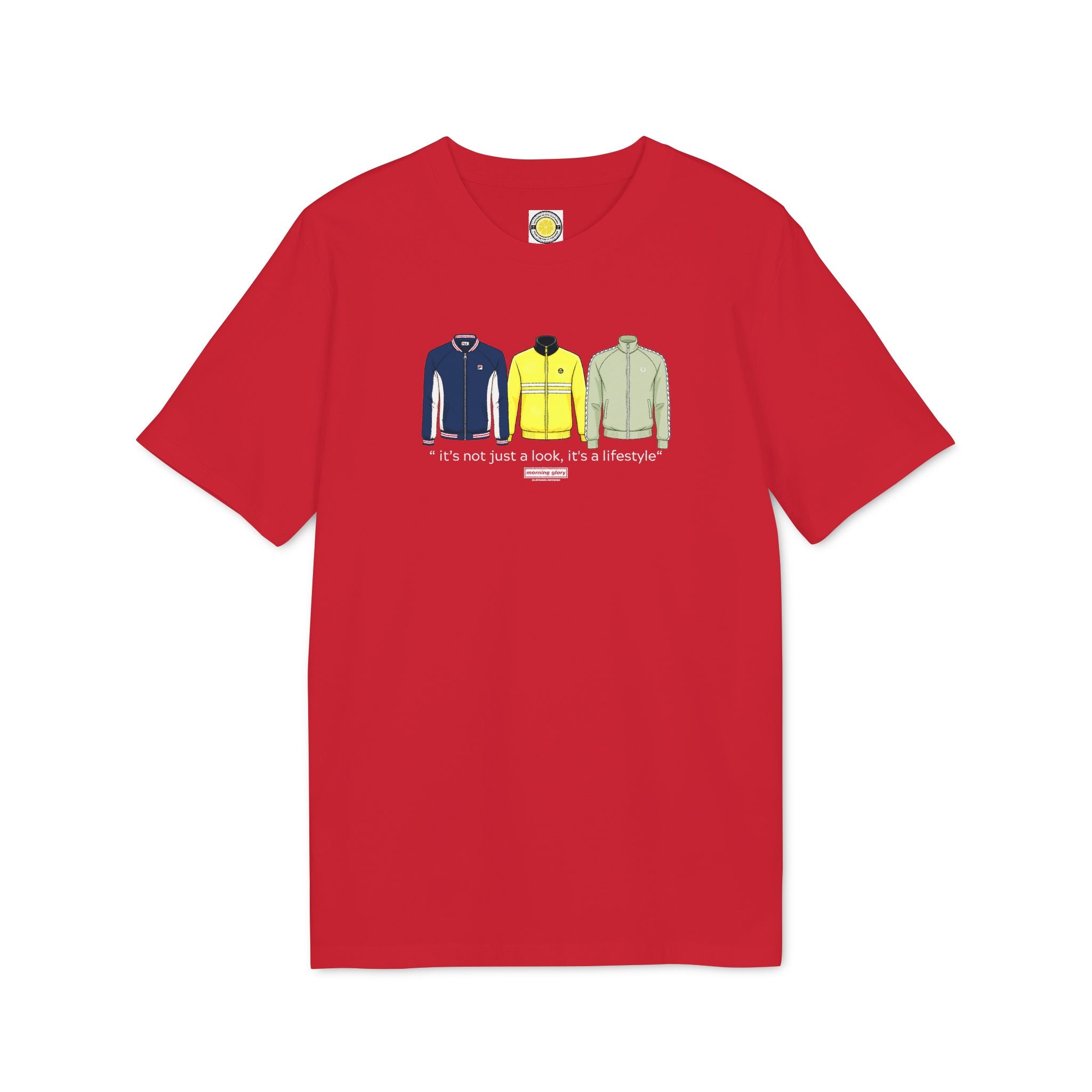 Retro Track Top T-shirt (Black, Navy, Green, Red)