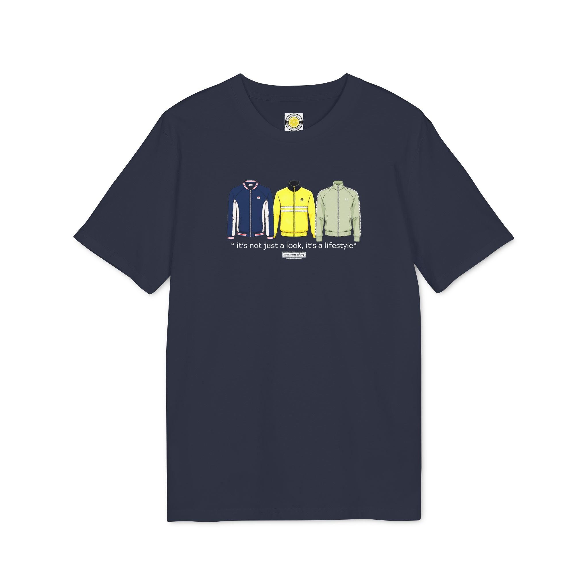 Retro Track Top T-shirt (Black, Navy, Green, Red)