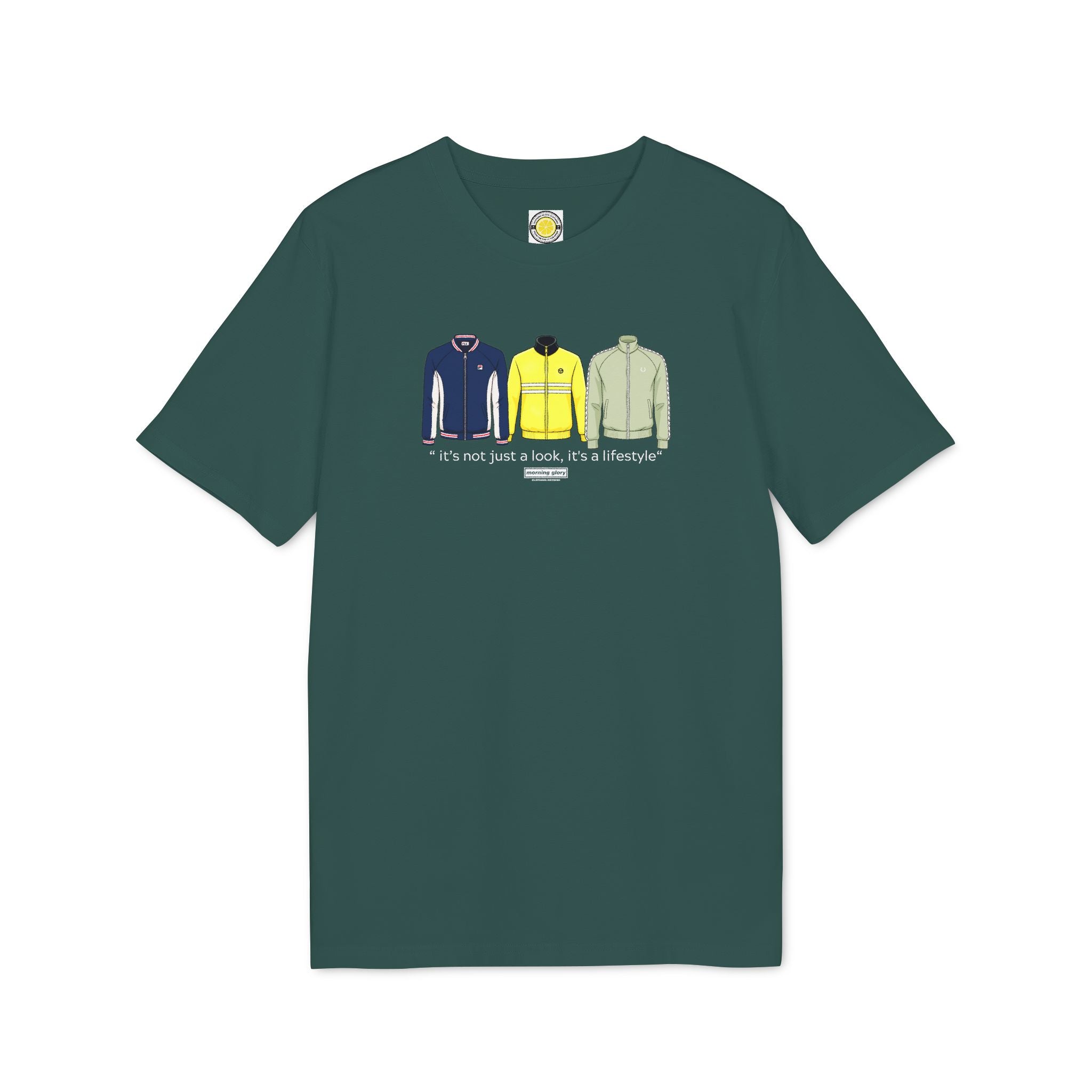 Retro Track Top T-shirt (Black, Navy, Green, Red)
