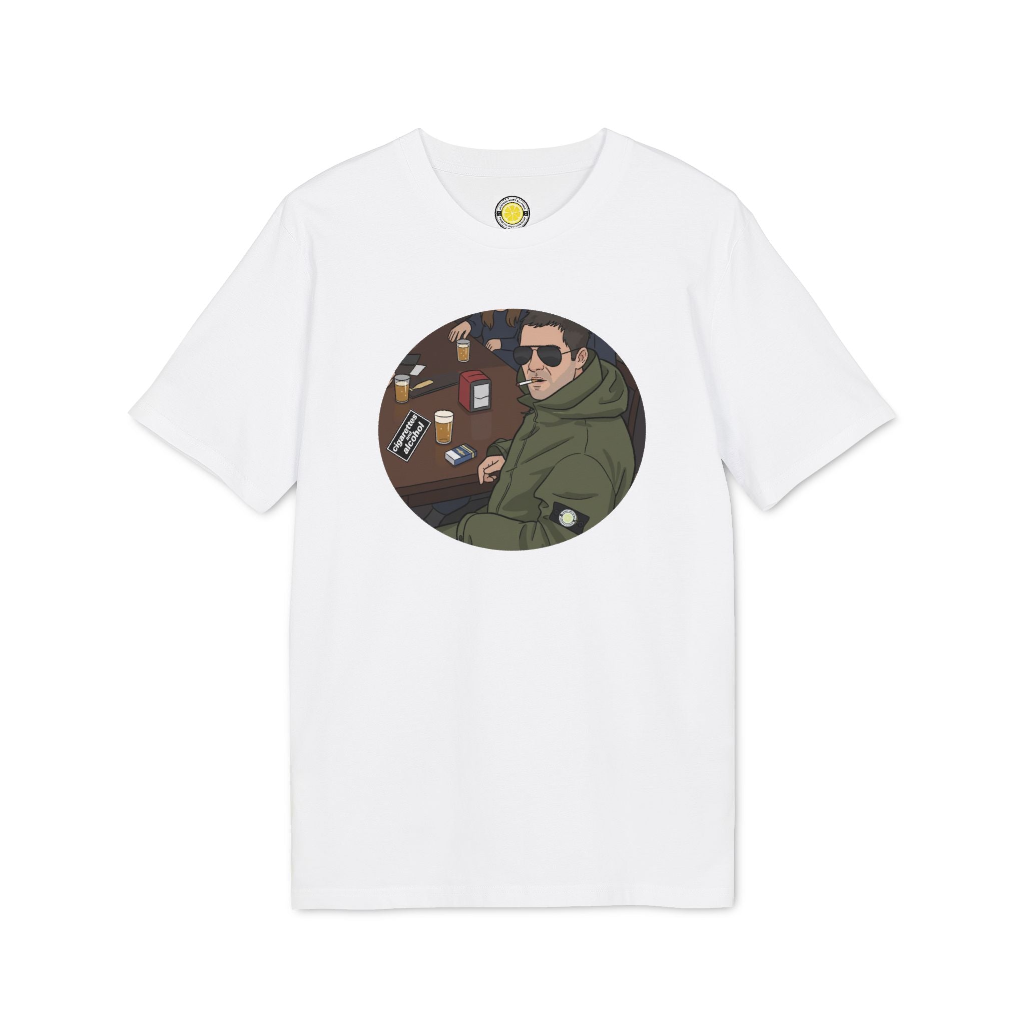 Cigarettes & Alcohol T-shirt (Black, White, Navy, Light Blue, Green, Grey)